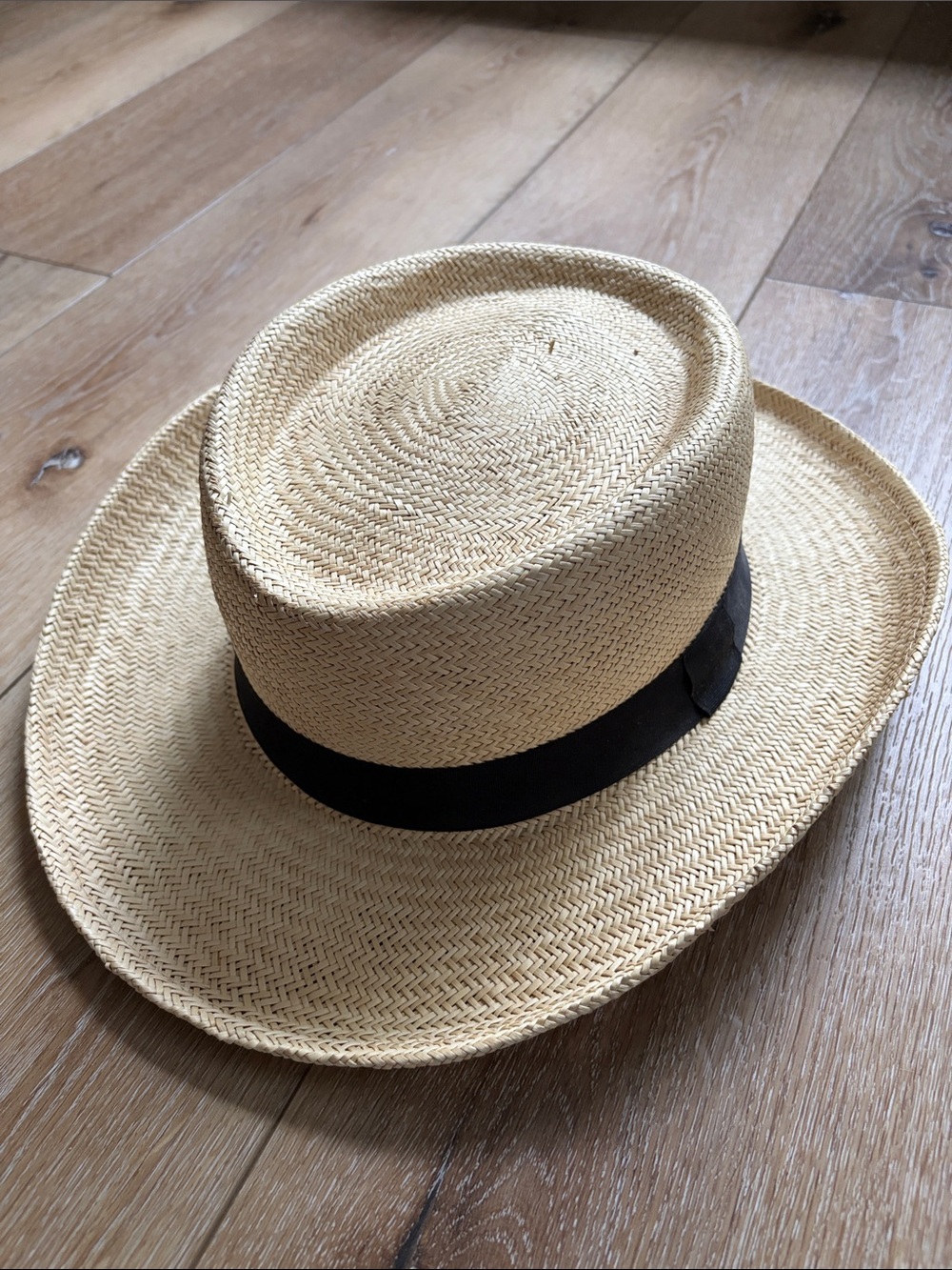 Dorfman Pacific DPC Authentic Straw 3” Brim Hat Size L/XL Summer Boater